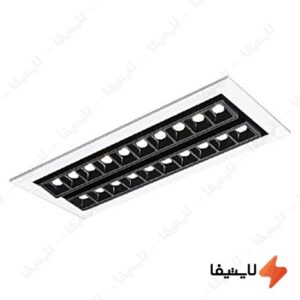 چراغ-LED-توکار-46-وات-زاویه-پذیر-دو-ردیفه-یخی-با-لنز-M-لومیلد-مازی-نور@LIGHTIFA.jpg