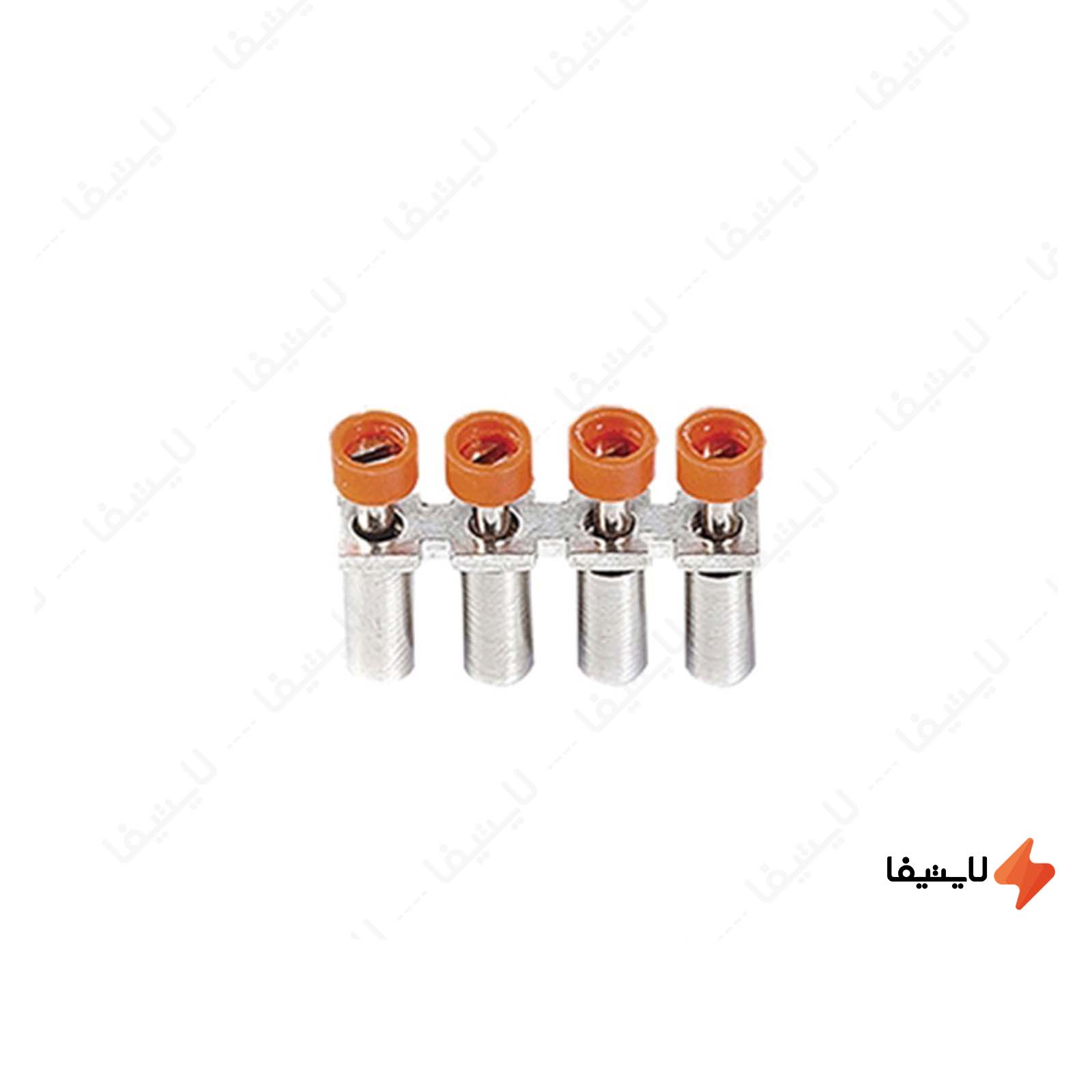 جامپر از بالا ترمینال پیچی 4 خانه سا جامپر-از-بالا-ترمینال-پیچی-4-خانه-سایز-4-مدل-CC4-4-رعد-بسته-50-عددی
