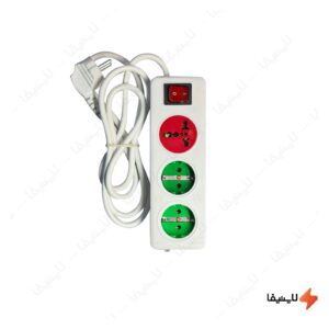 رابط-3-خانه-ارت-دار-فردان-الکتریک-32002-مدل-مولتی-با-کابل-2
