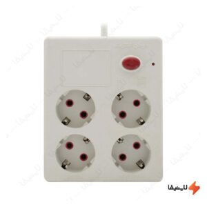 رابط-چهار-خانه-ارت-دار-مربعی-فردان-الکتریک-31402-با-کابل-1