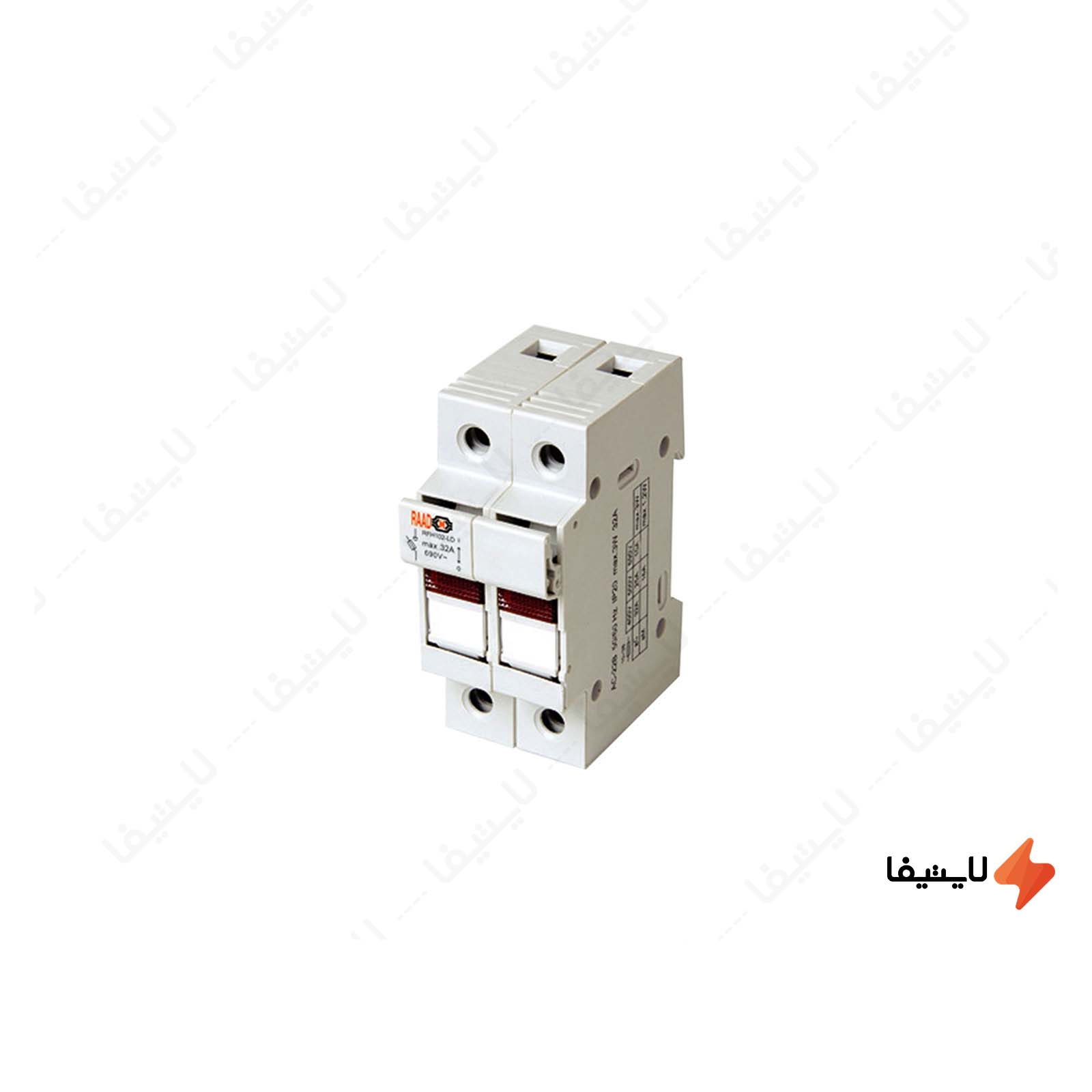 نگهدارنده فیوز دو پل سایز 10 در 38 مدل سکسیونر-دو-پل-سایز-10-در-38-مدل-RFH102-رعد