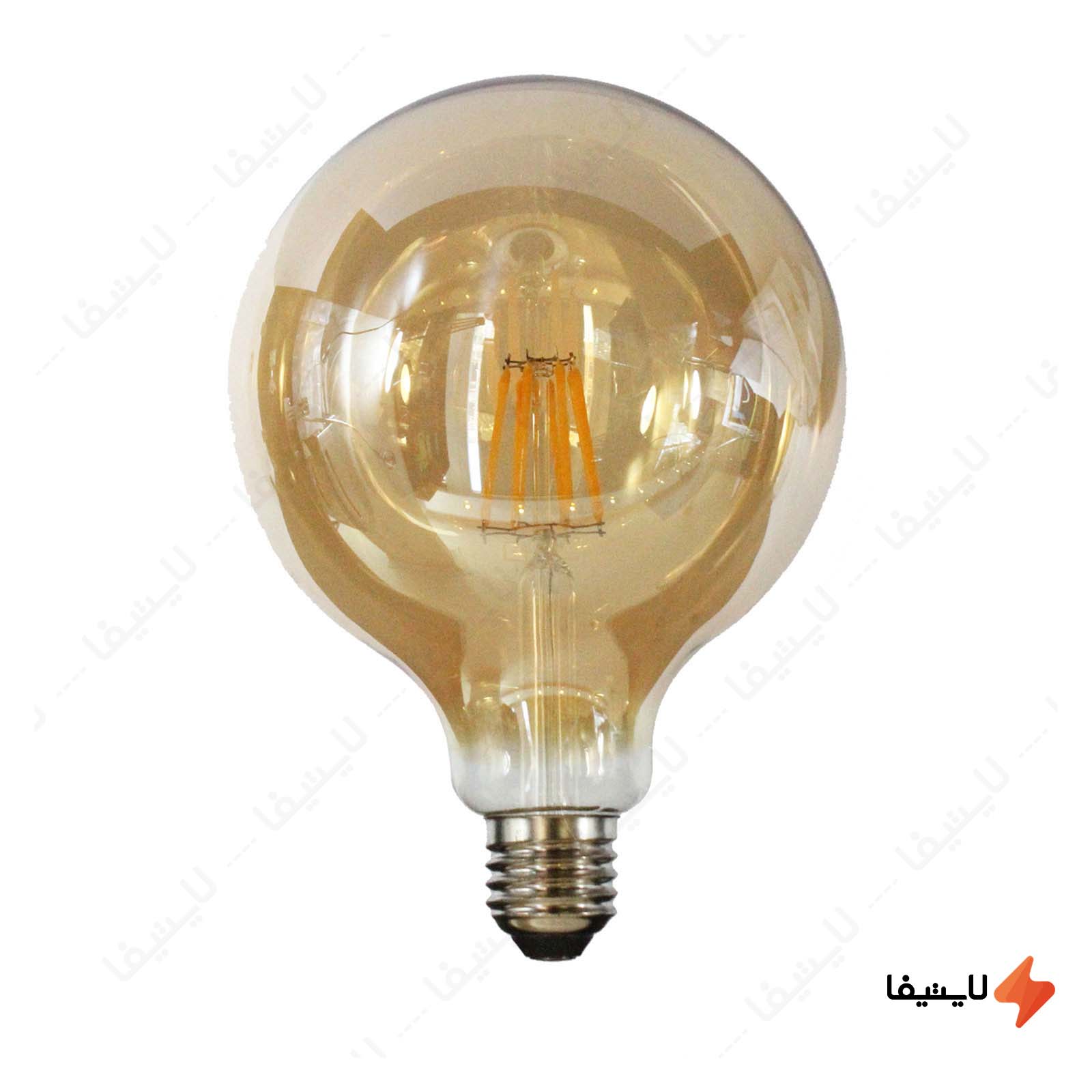 لامپ دکوری 4 وات فیلامنتی کروی G95 سر لامپ-دکوری-4-وات-فیلامنتی-کروی-G95-سرپیچ-E27