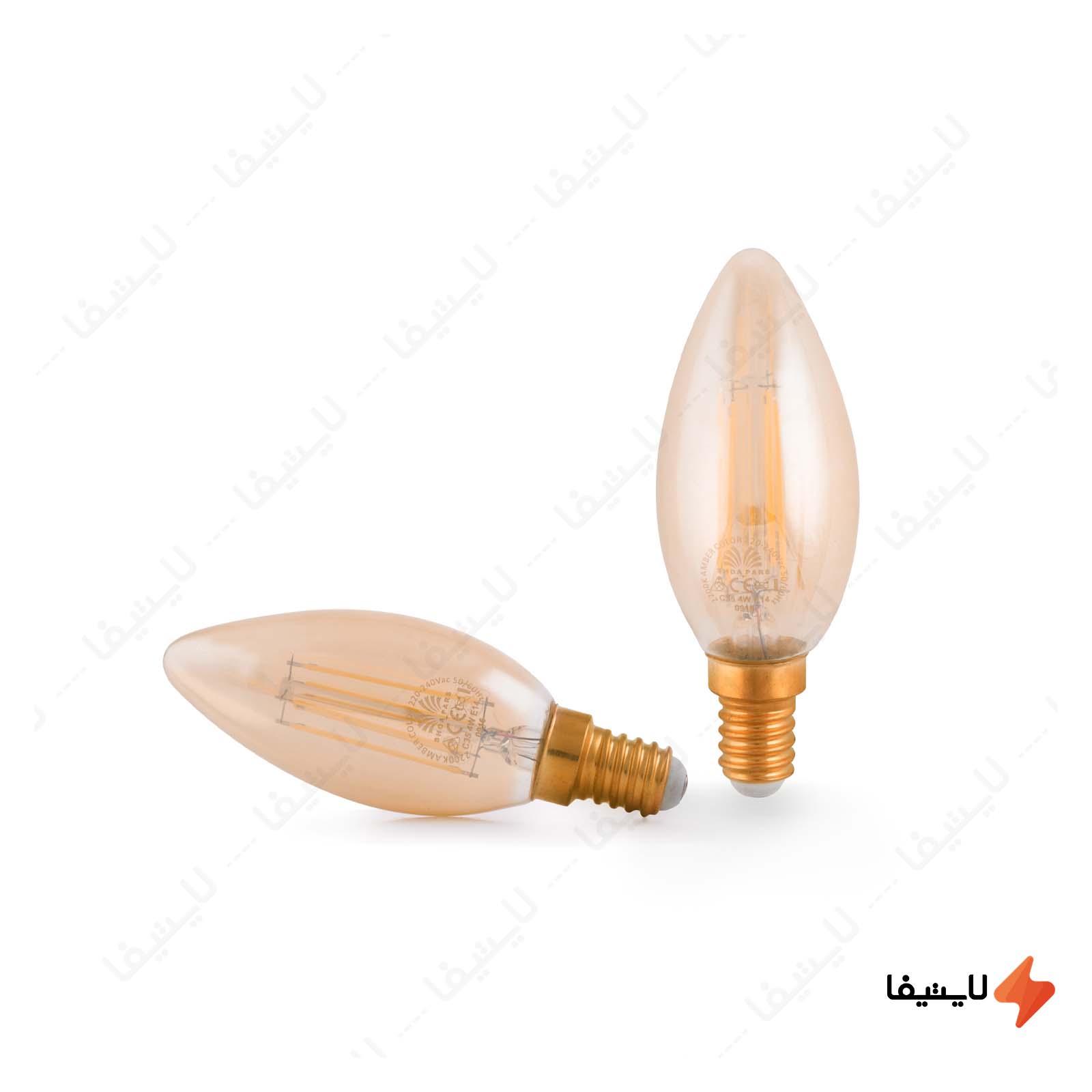 لامپ 4 وات شعاع پارس مدل SP-C35 Gold لامپ-شمعی-4-وات-شعاع-پارس-مدل-SP-C35-Gold