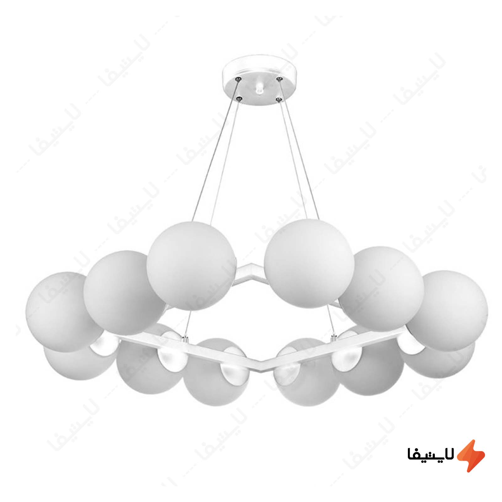 لوستر 12 شعله مولکولی چشمه نور مدل A12 لوستر-12-شعله-مولکولی-چشمه-نور-مدل-A124612