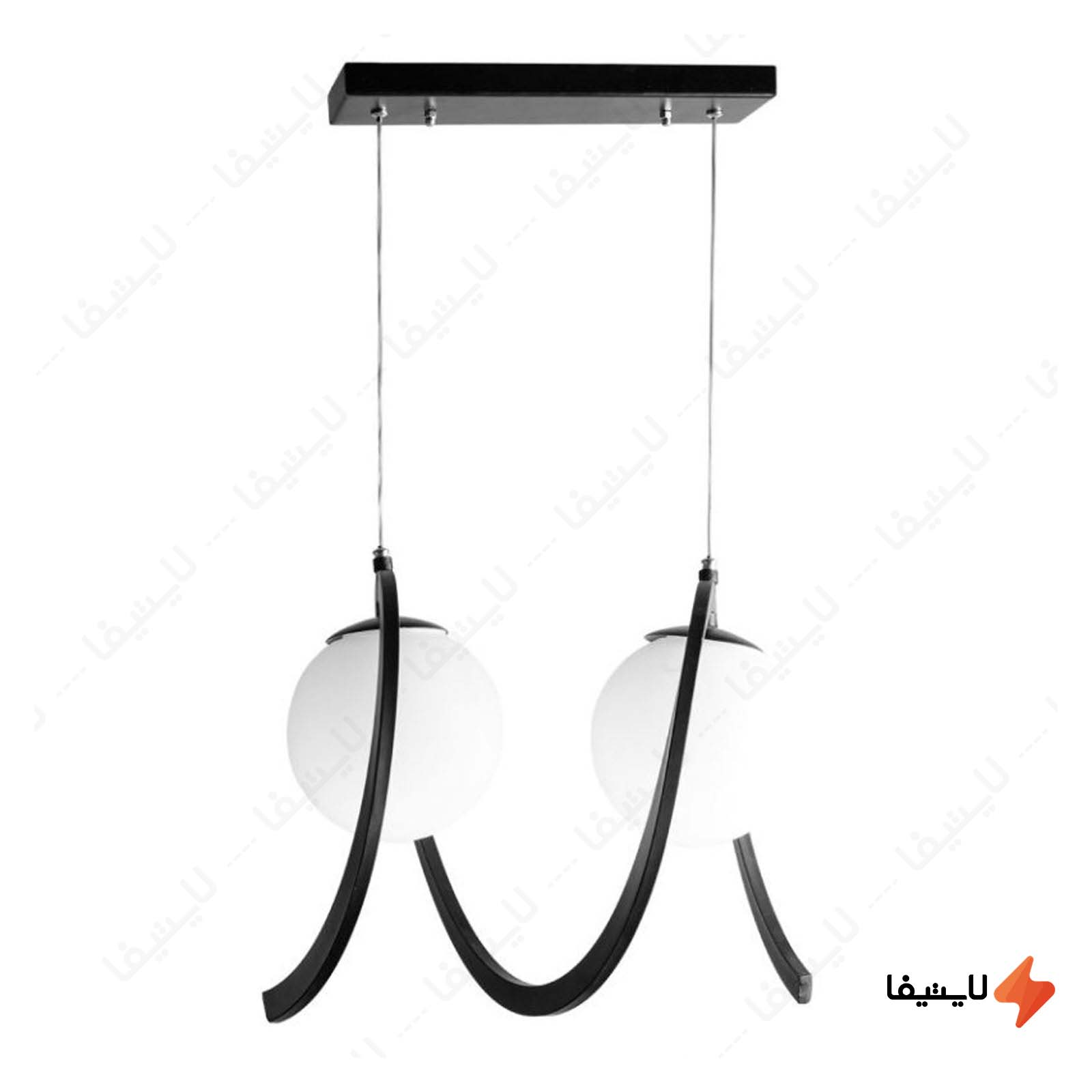لوستر 2 شعله مولکولی چشمه نور مدل A126 لوستر-2-شعله-مولکولی-چشمه-نور-مدل-A12602