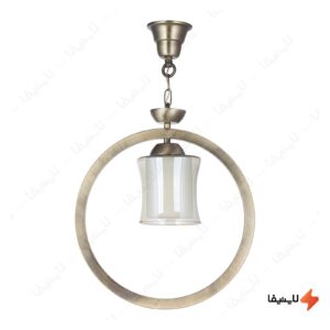 لوستر-آویز-تک-شعله-فلزی-چشمه-نور-مدل-B26571