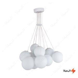 لوستر-آویز-حبابی-13-شعله-چشمه-نور-کد-A122413WT