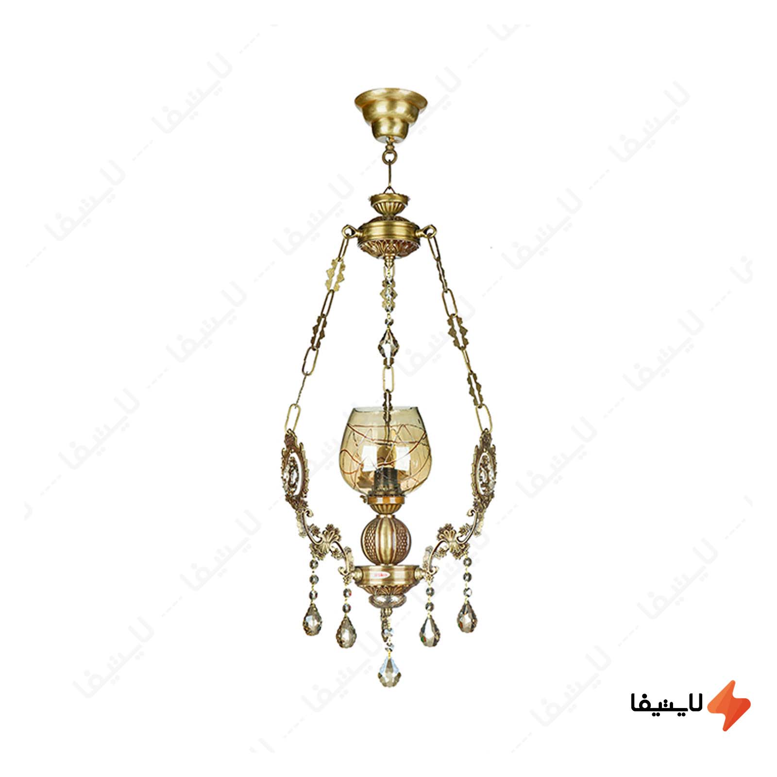 لوستر آویز چشمه نور کد S3553/1H-AO لوستر-آویز-چشمه-نور-کد-S35531H-AO