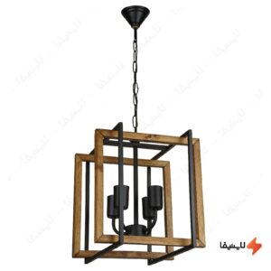 لوستر-آویز-چهار-شعله-چشمه-نور-کد-22154