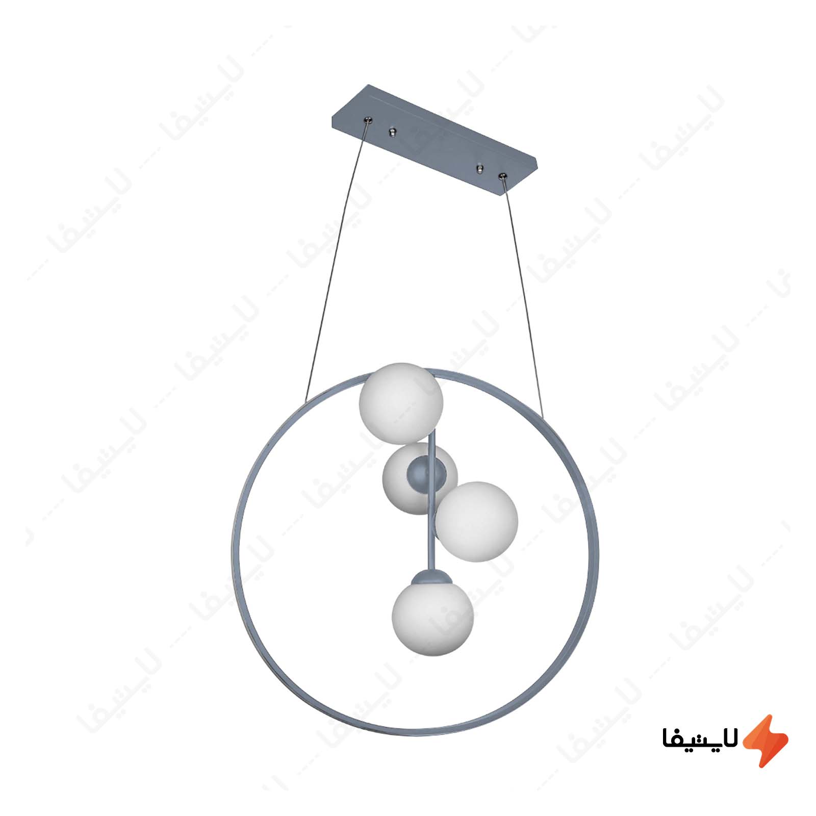 لوستر حبابی 4 شعله چشمه نور مدل 1900/4 لوستر-حبابی-4-شعله-چشمه-نور-مدل-19004-با-حباب-سفید