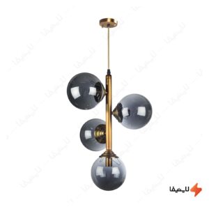 لوستر-حبابی-4-شعله-چشمه-نور-مدل-P23264