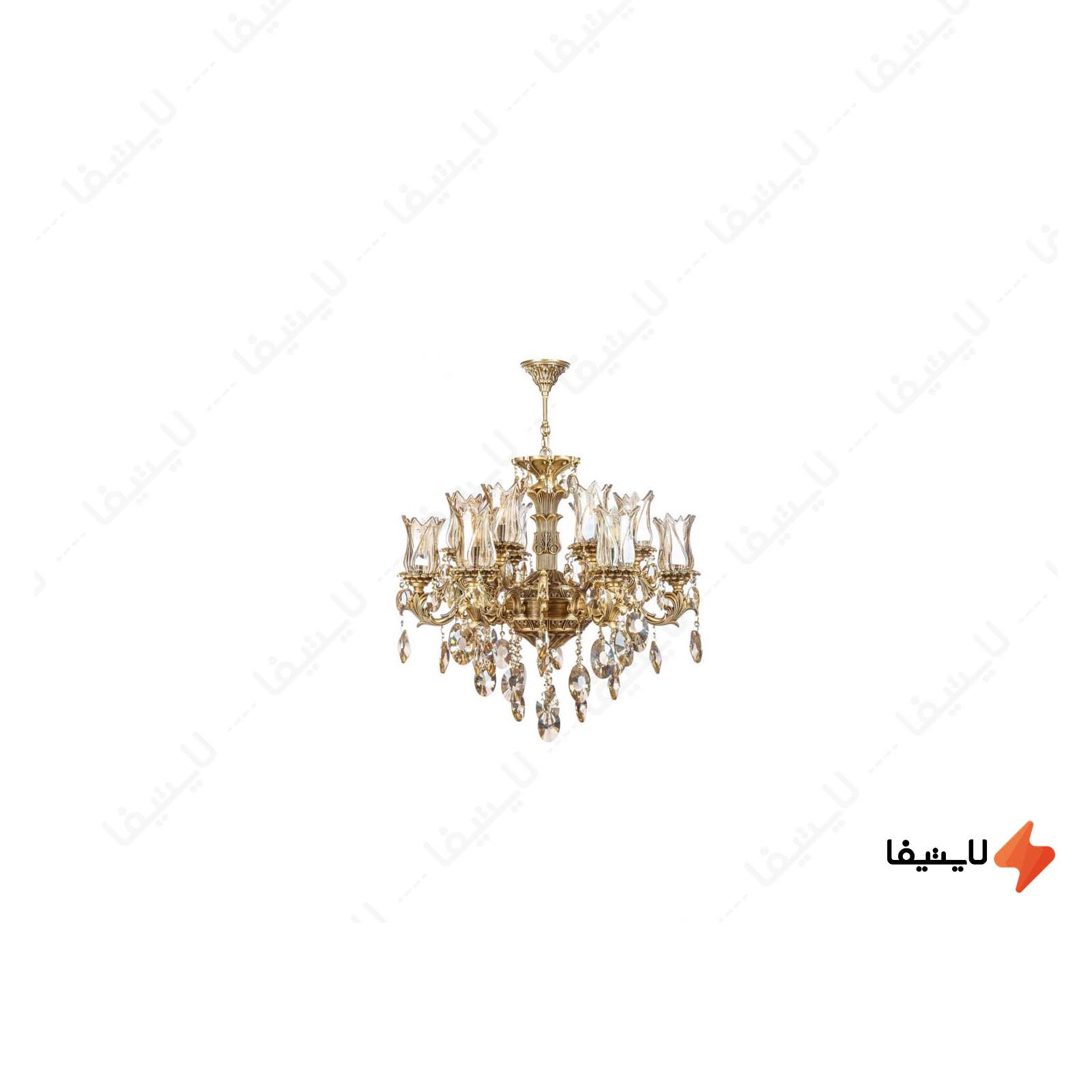 لوستر دایکاست چشمه نور ۱۰ شعله کد S35 لوستر-دایکاست-چشمه-نور-۱۰-شعله-کد-S35675