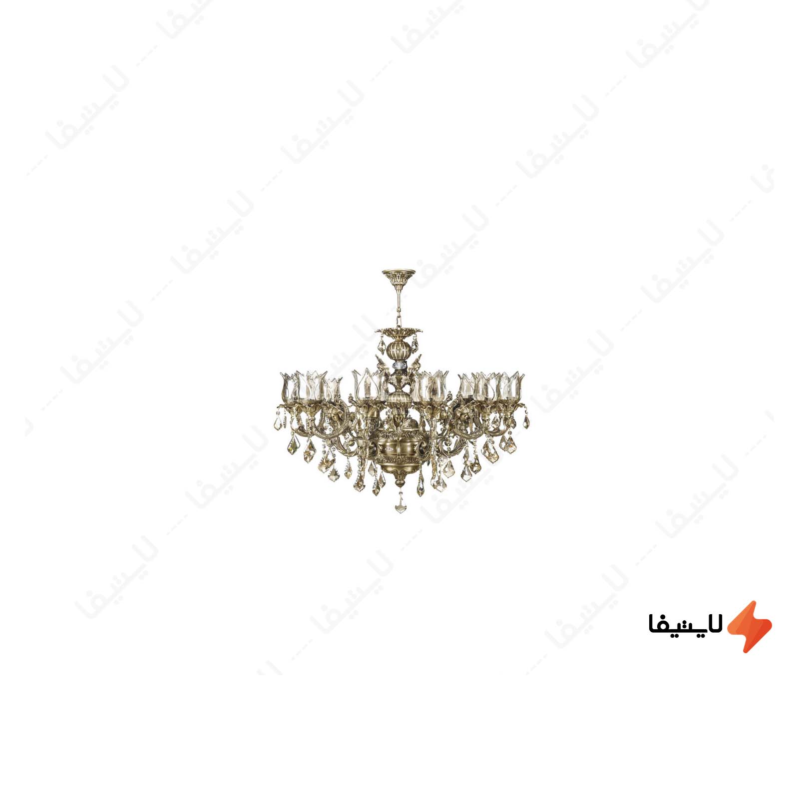 لوستر دایکاست ۱۲ شعله چشمه نور مدل M لوستر-دایکاست-۱۲-شعله-چشمه-نور-مدل-M34146-6-A