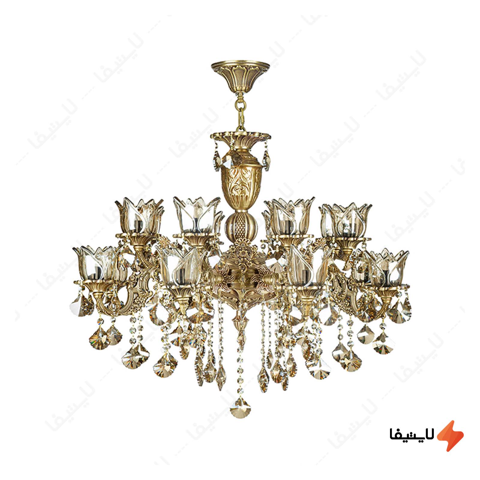 لوستر دایکاست ۱۶ شعله چشمه نور کد S35 لوستر-دایکاست-۱۶-شعله-چشمه-نور-کد-S351588-AO