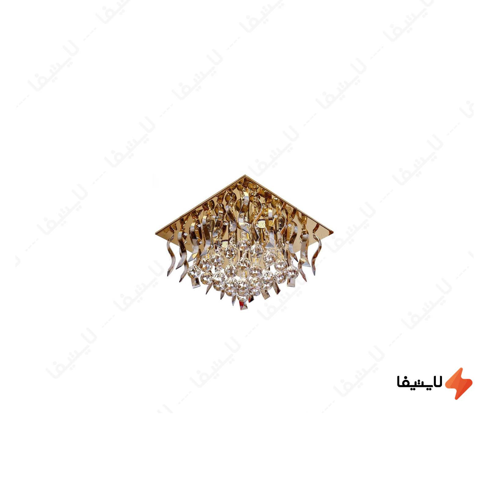 لوستر سقفی کریستالی چشمه نور کد A6638/ لوستر-سقفی-کریستالی-چشمه-نور-کد-A663840-40-S