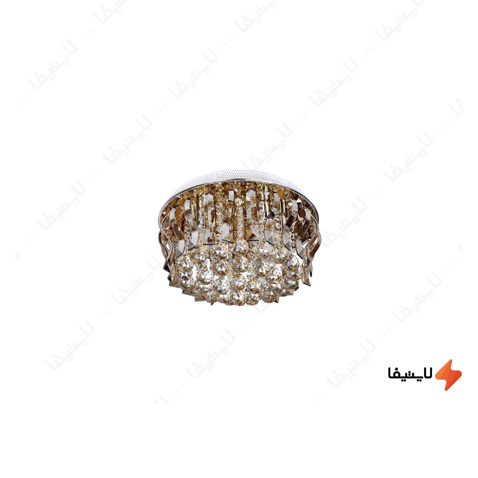 لوستر سقفی کریستالی چشمه نور کد A6638/ لوستر-سقفی-کریستالی-چشمه-نور-کد-A663840-S