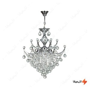 لوستر-سلطنتی-۹-شعله-چشمه-نور-کد-8560