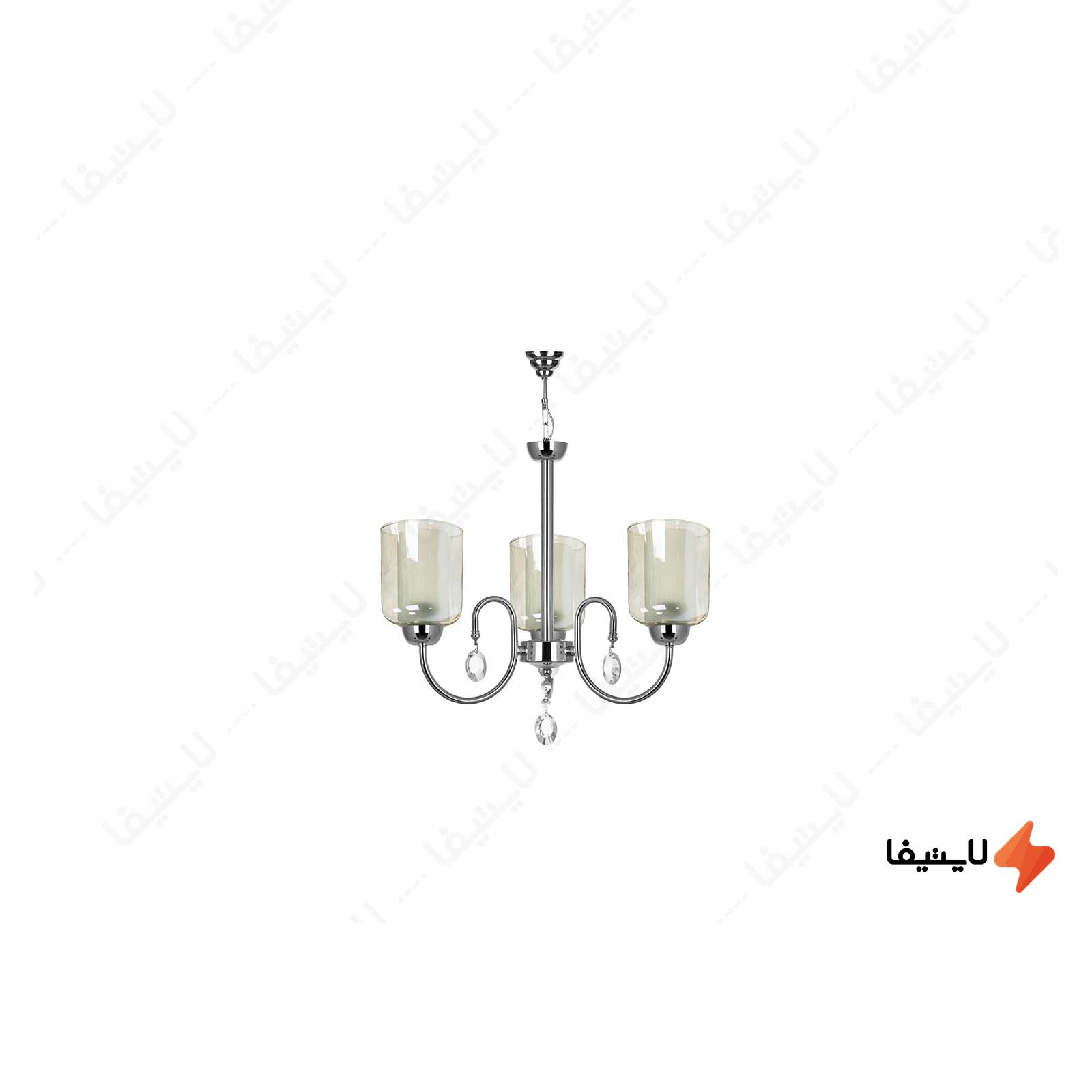 لوستر سه شعله چشمه نور کد A812/3 لوستر-سه-شعله-چشمه-نور-کد-A8123