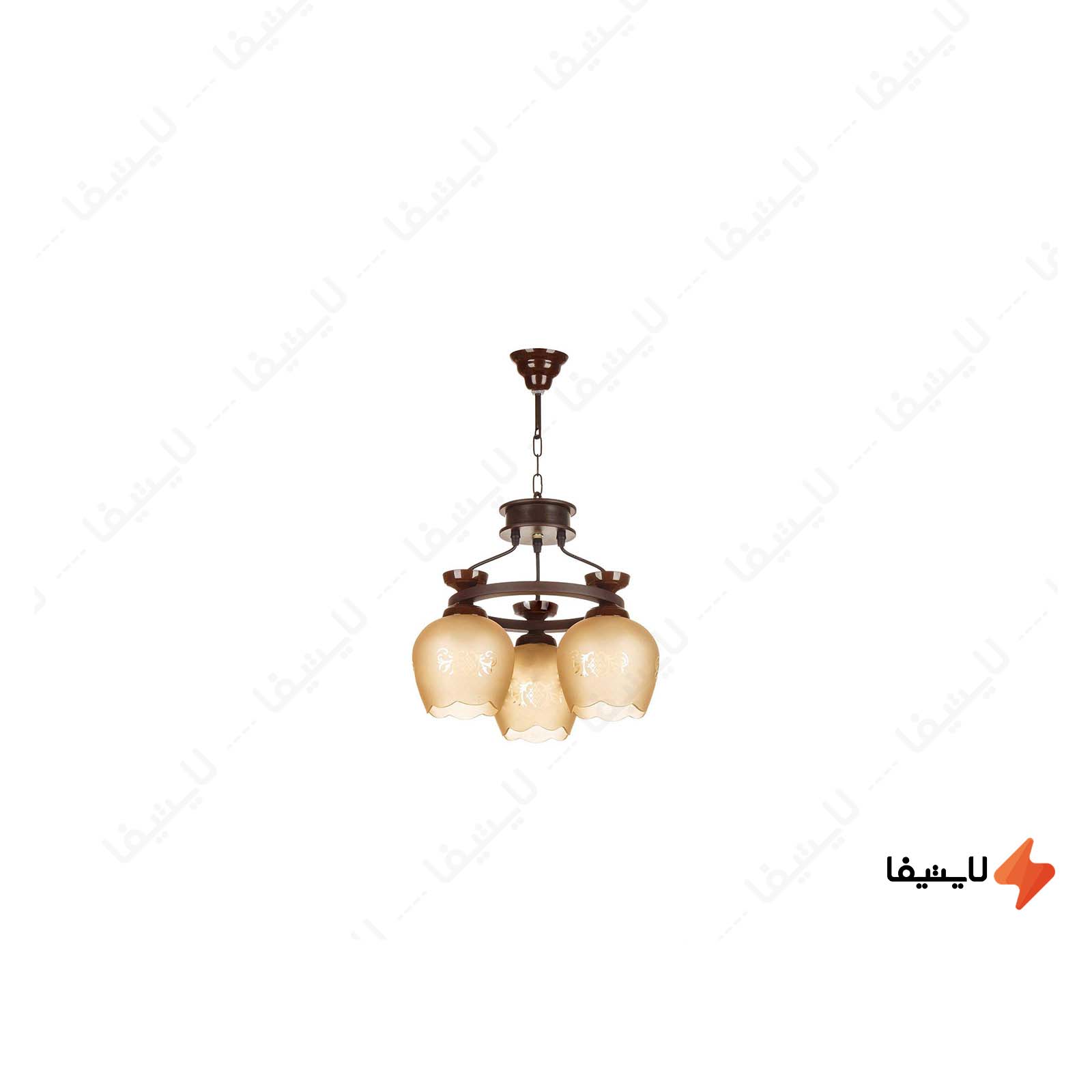لوستر سه شعله چشمه نور کد G562/3 لوستر-سه-شعله-چشمه-نور-کد-G5623
