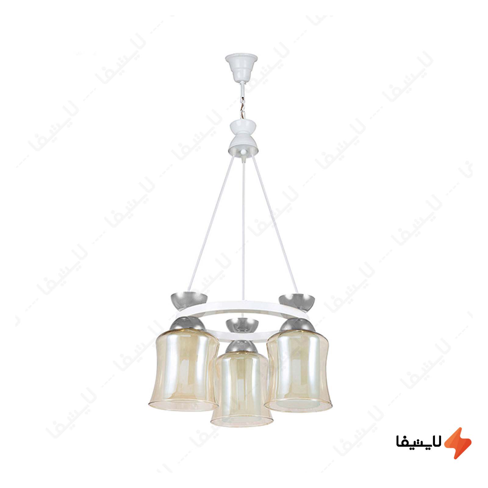 لوستر سه شعله چشمه نور کد G643/3 لوستر-سه-شعله-چشمه-نور-کد-G6433