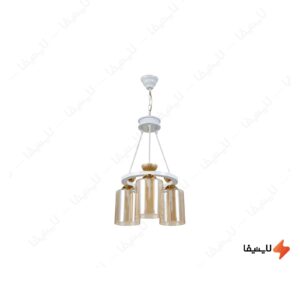 لوستر-سه-شعله-چشمه-نور-کد-G6453-WT-G
