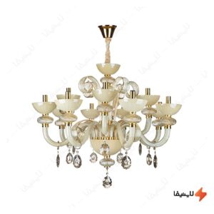 لوستر-شیشه-ای-۱۲-شعله-چشمه-نور-کد-I267084-NO