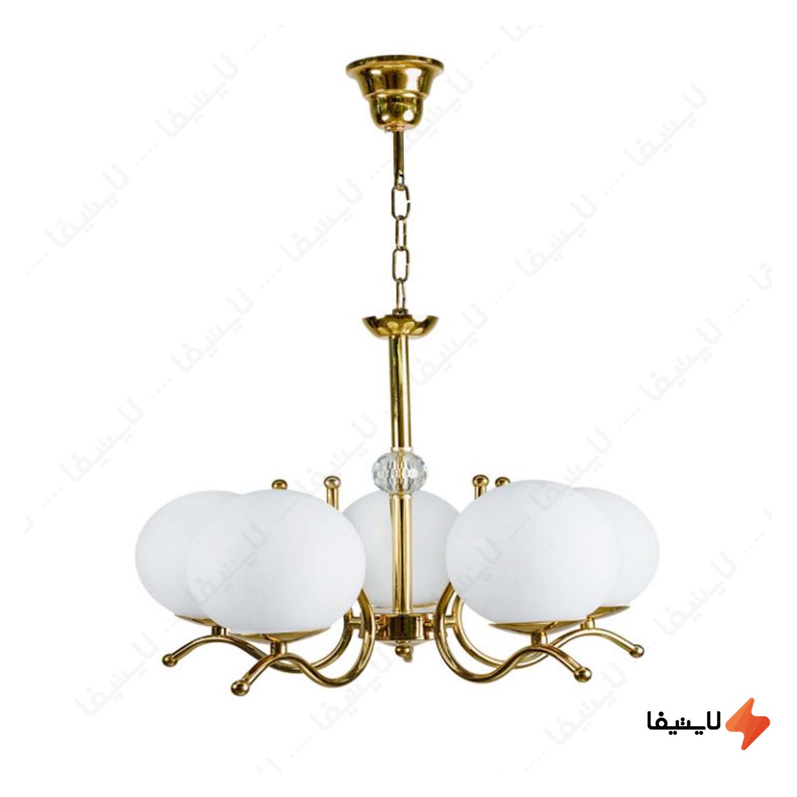لوستر پنج شعله مولکولی چشمه نور مدل لوستر-پنج-شعله-مولکولی-چشمه-نور-مدل-A12425