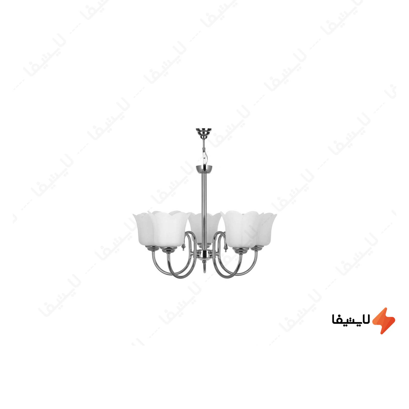 لوستر چشمه نور ۵ شعله کد A856/5 لوستر-چشمه-نور-۵-شعله-کد-A8565