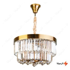 لوستر-کریستالی-10-شعله-چشمه-نور-مدل-N267445