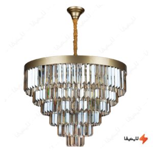 لوستر-کریستالی-14-شعله-چشمه-نور-مدل-MO442060