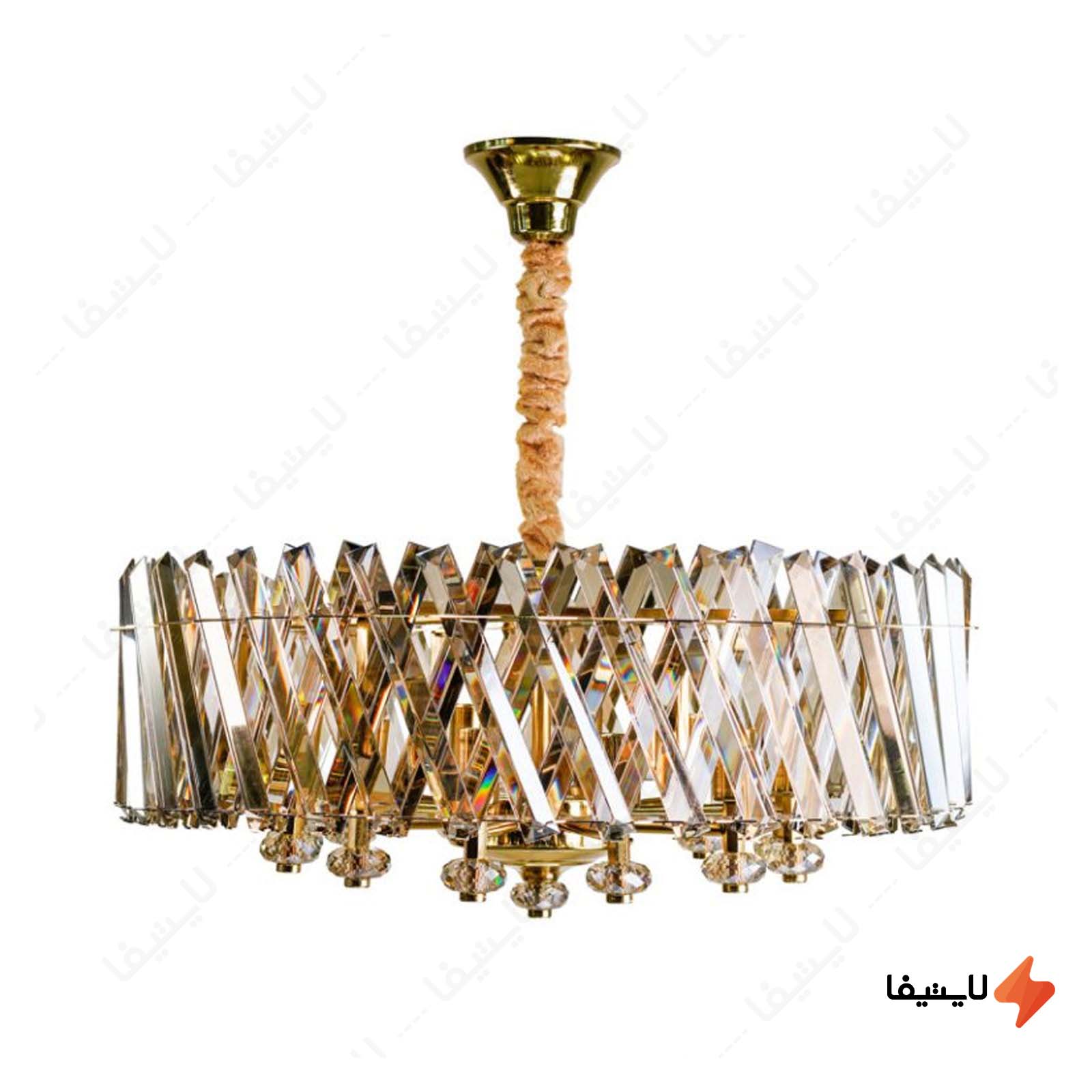 لوستر کریستالی 8 شعله چشمه نور مدل N2 لوستر-کریستالی-8-شعله-چشمه-نور-مدل-N267250