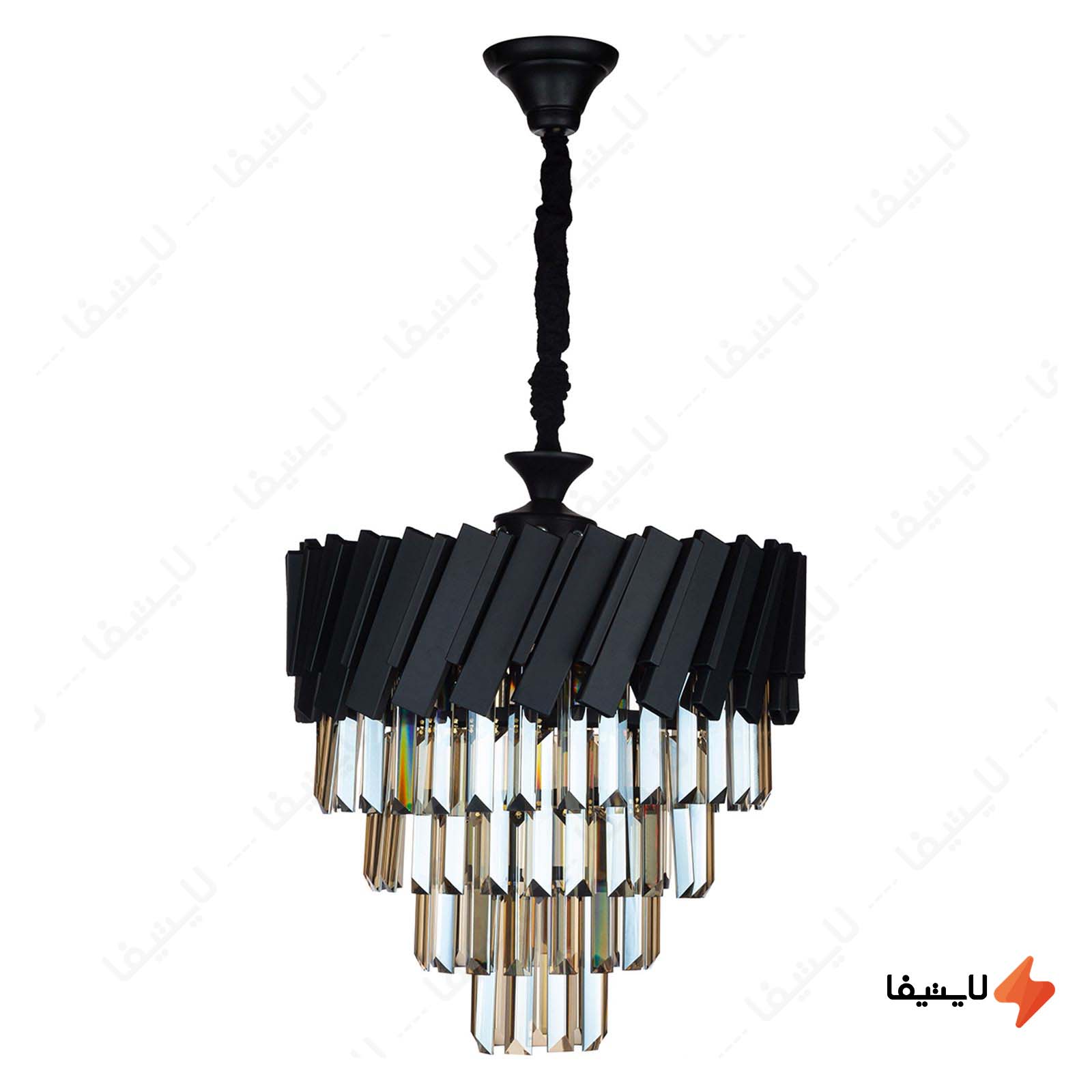 لوستر کریستالی هشت شعله چشمه نور مد لوستر-کریستالی-هشت-شعله-چشمه-نور-مدل-MO440840