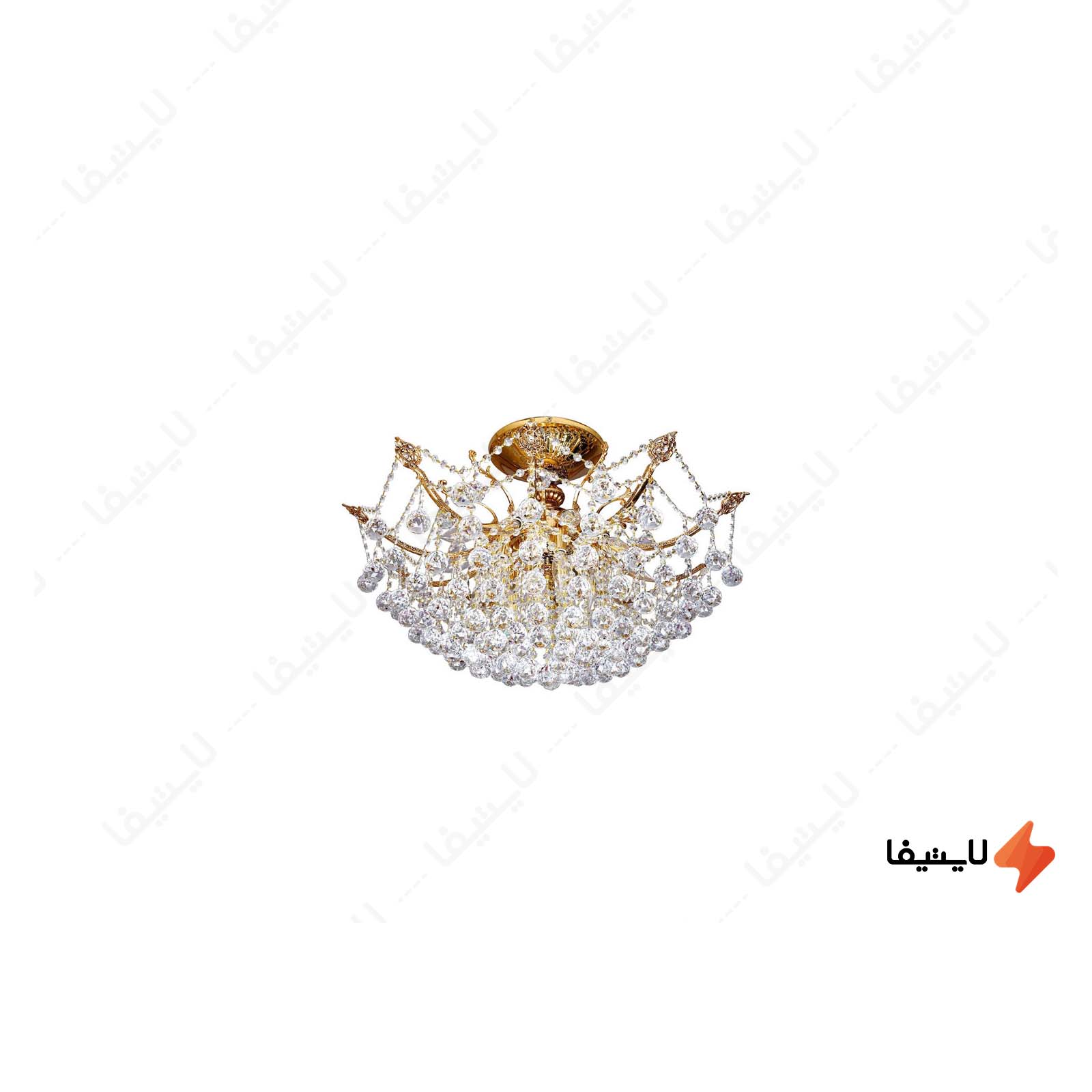 لوستر کریستالی چشمه نور ۱۵ شعله کد H لوستر-کریستالی-چشمه-نور-۱۵-شعله-کد-H264610