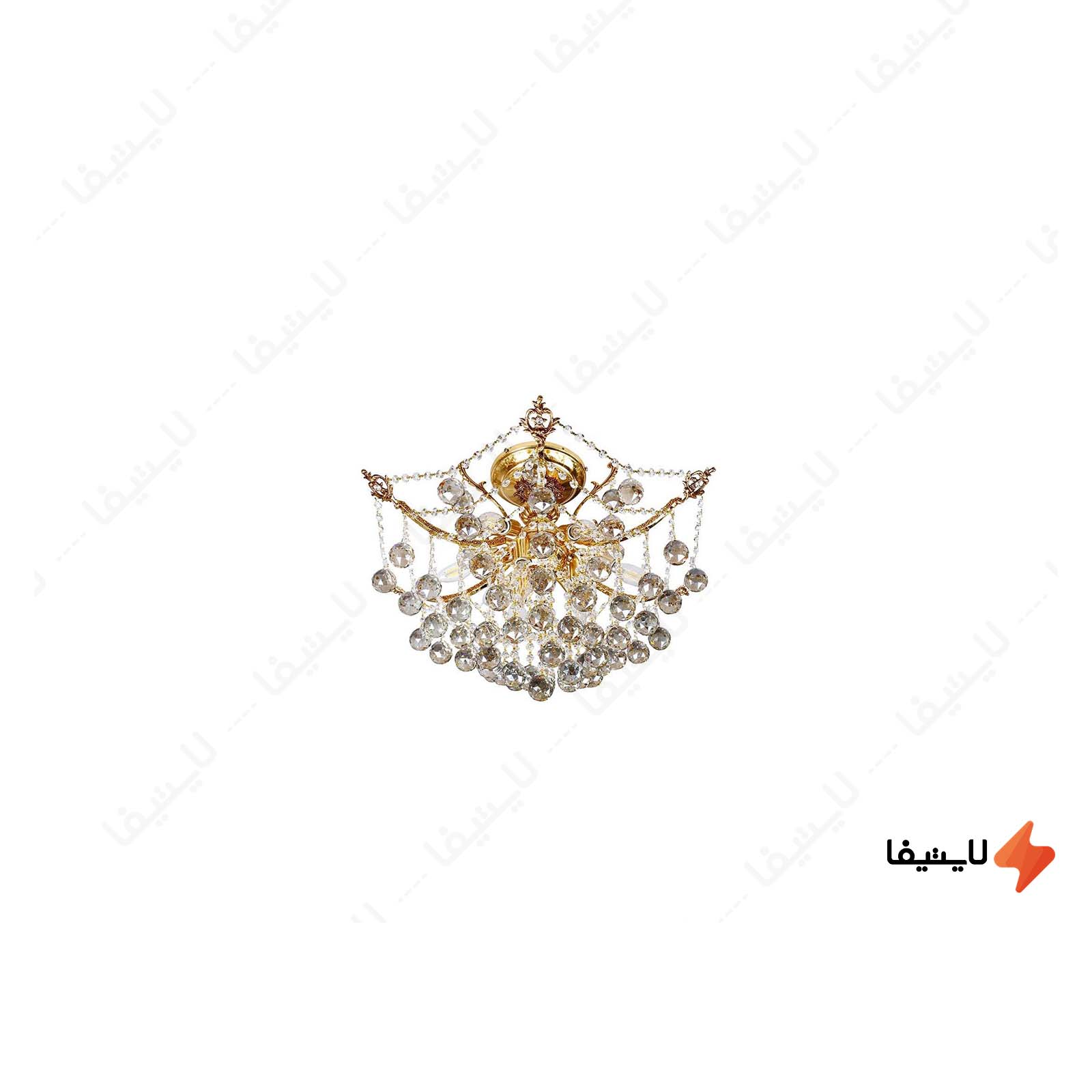 لوستر کریستالی چشمه نور ۹ شعله کد H26 لوستر-کریستالی-چشمه-نور-۹-شعله-کد-H26466