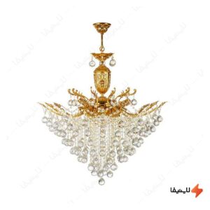 لوستر-کریستالی-۱۸-شعله-چشمه-نور-کد-H664612