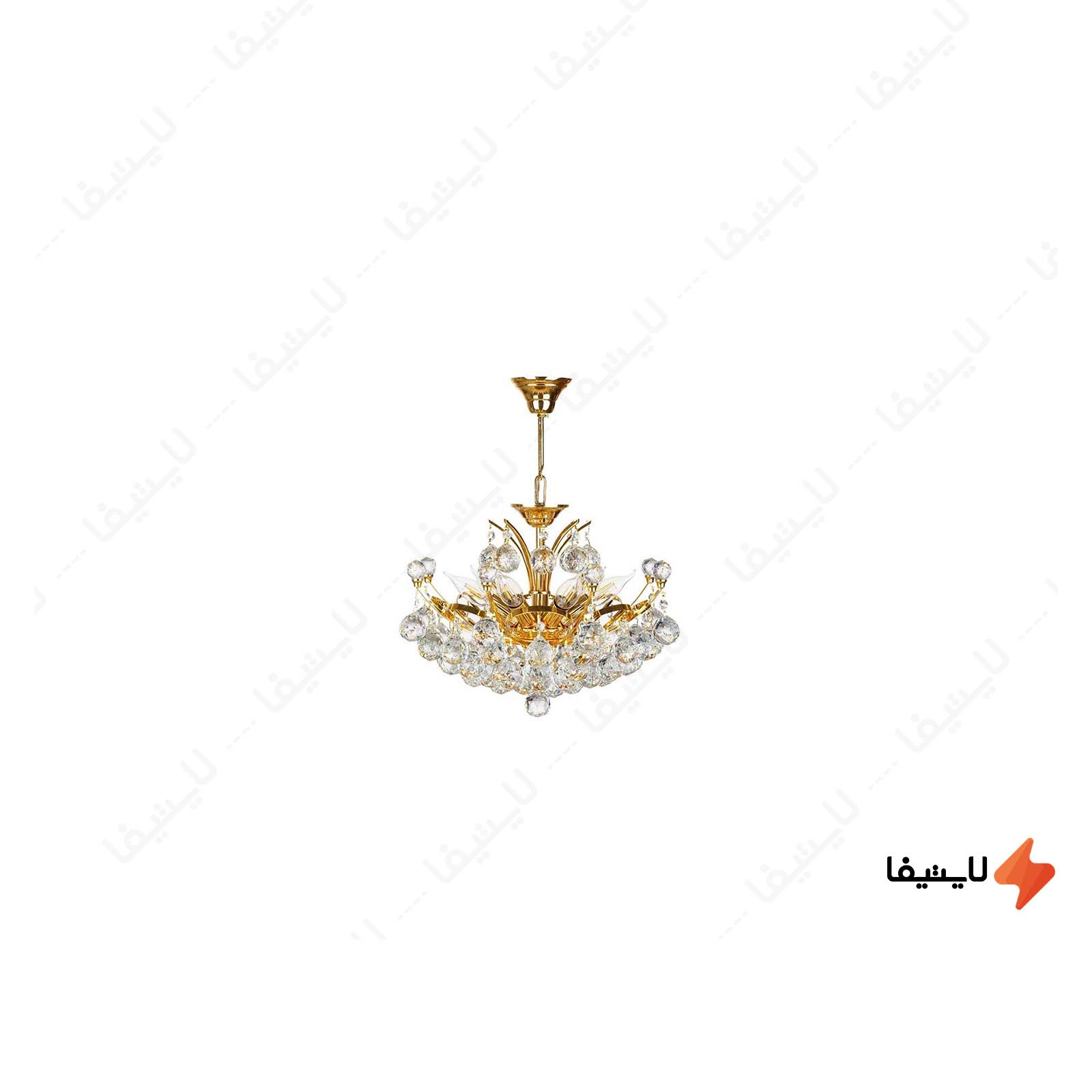 لوستر کریستالی ۷ شعله چشمه نور کد H66 لوستر-کریستالی-۷-شعله-چشمه-نور-کد-H667040
