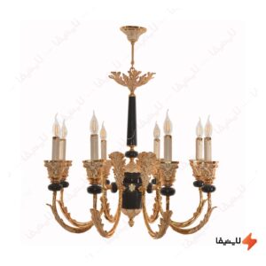 لوستر-کلاسیک-8-شعله-چشمه-نور-مدل-36498
