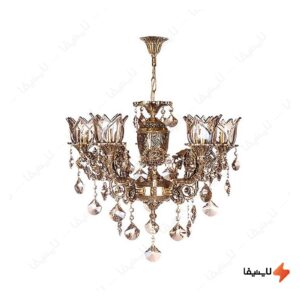 لوستر-کلاسیک-چشمه-نور-۵-شعله-کد-C2701