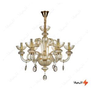 لوستر-کلاسیک-۶-شعله-چشمه-نور-کد-I26706-AO