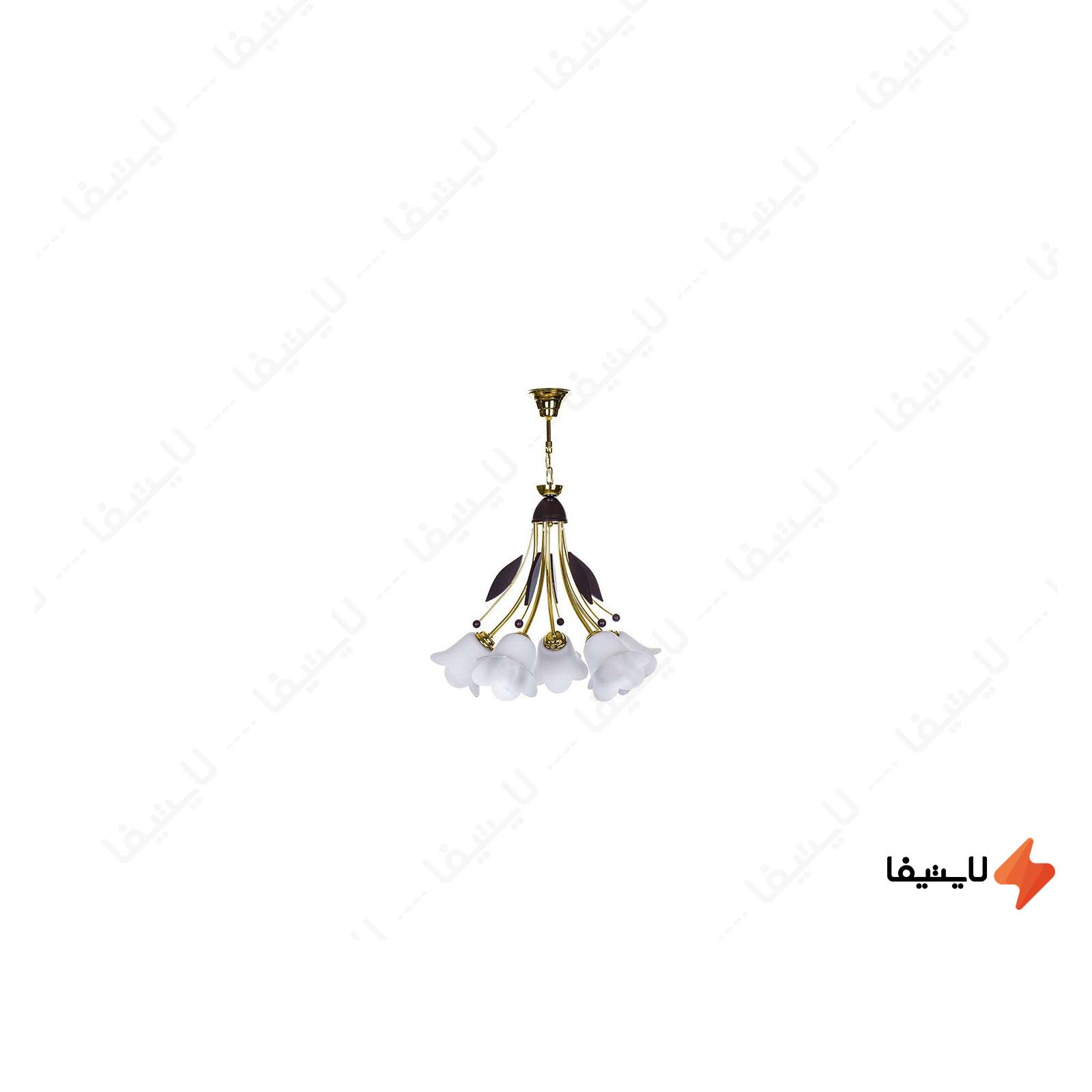 لوستر ۵ شعله چشمه نور کد 2540/5 لوستر-۵-شعله-چشمه-نور-کد-25405