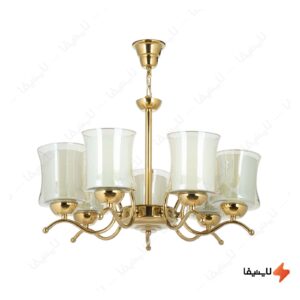 لوستر-۷-شعله-چشمه-نور-کد-A8237-G