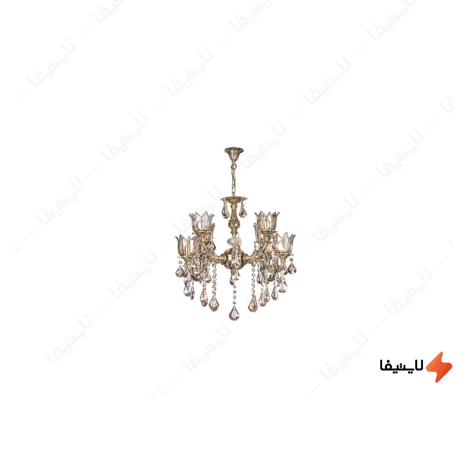 لوستر ۸ شعله چشمه نور کد C2983/4+4-BO لوستر-۸-شعله-چشمه-نور-کد-C298344-BO