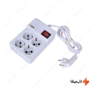 محافظ-4-خانه-کامپیوتری-ارت-دار-خیام-الکتریک-با-کابل-5-متر