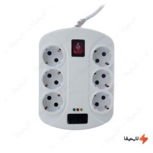 محافظ-6-خانه-ارت-دار-صوتی-تصویری-خیام-الکتریک-با-کابل-5-متر