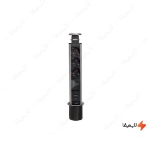 محافظ-برق-سه-خانه-آسانسوری-توکار-استیل-ملونی-مدل-10006