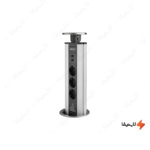 محافظ-برق-سه-خانه-آسانسوری-توکار-استیل-ملونی-مدل-10008