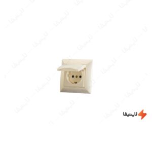 پریز-برق-ارت-دار-با-درب-ایران-الکتریک-مدل-الیزه