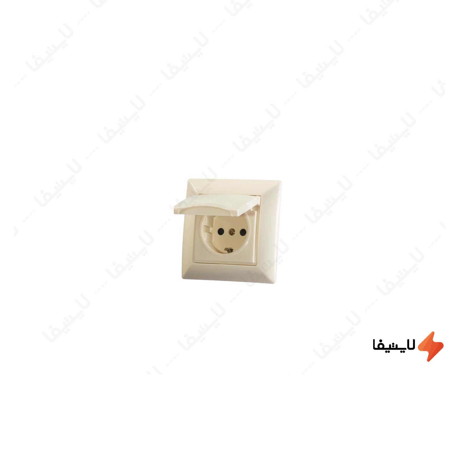 پریز برق ارت دار پشت چینی با درب ایر پریز-برق-ارت-دار-با-درب-ایران-الکتریک-مدل-الیزه