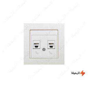پریز-تلفن-دو-سوکت-اویدنت-کدMC2TL00X02