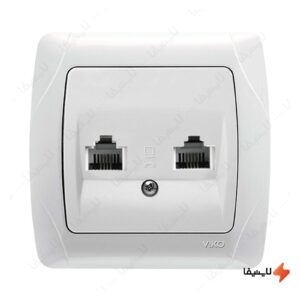 پریز-تلفن-دو-سوکت-توکار-ویکو-مدل-کارمن